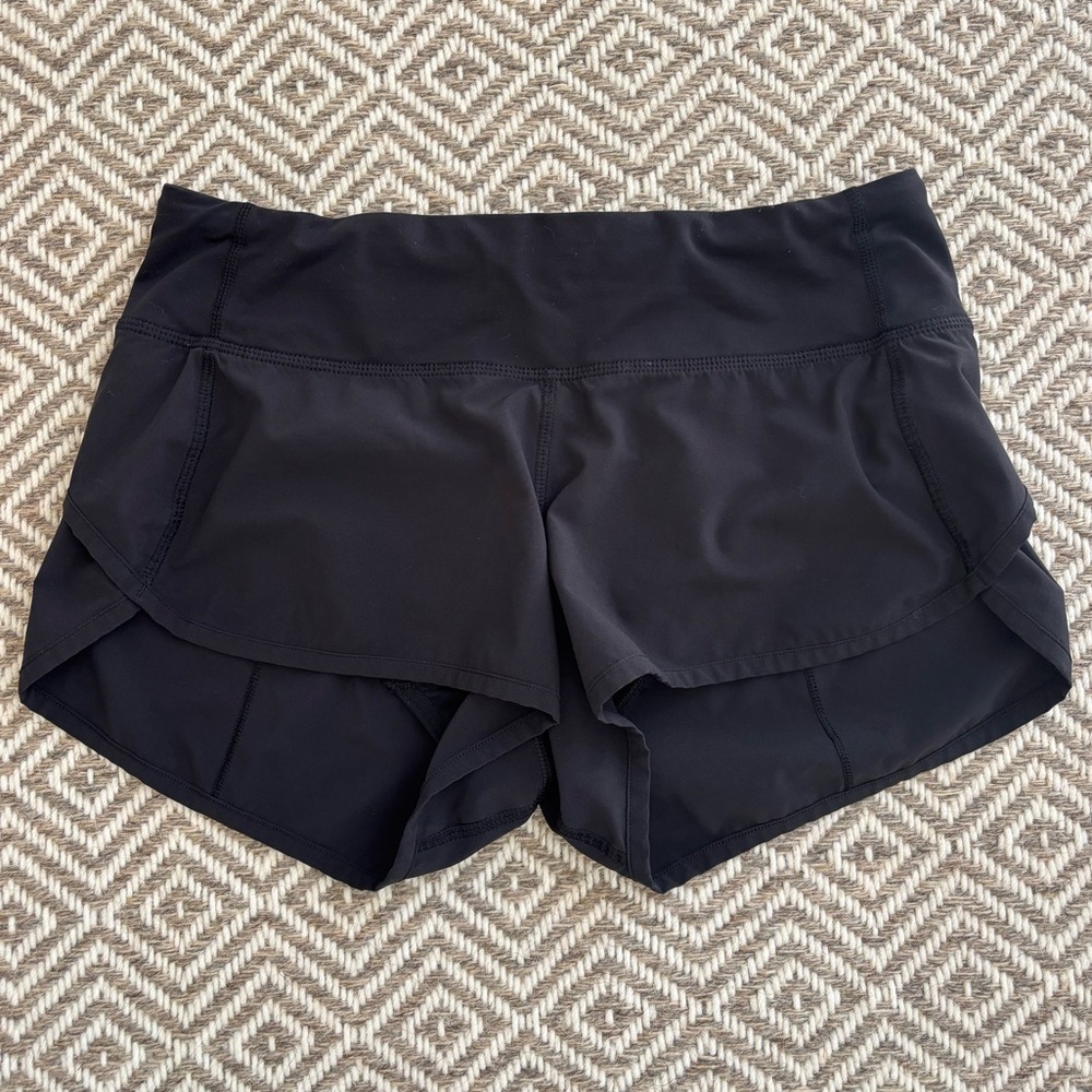 Lululemon Women's Black Athletic Shorts 3” inseam Size 4